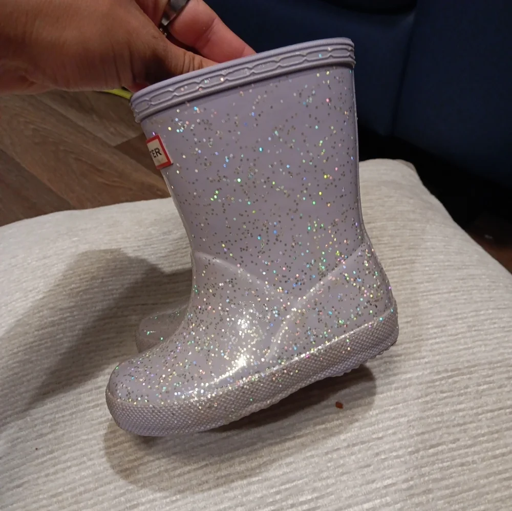 Hunter Kids Sparkle Rain Boots in Light Purple
